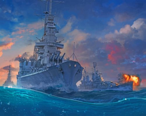 World Of Warships - Paint By Number - Num Paint Kit