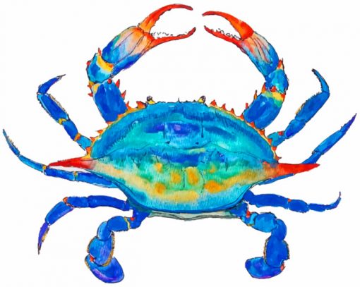 Aesthetic Blue Crab paint by numbers