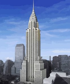 Aesthetic Chrysler Building Paint by numbers