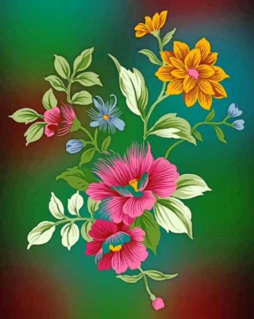 Aesthetic Flowers Paint by numbers