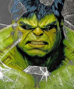 Aesthetic Hulk paint by numbers