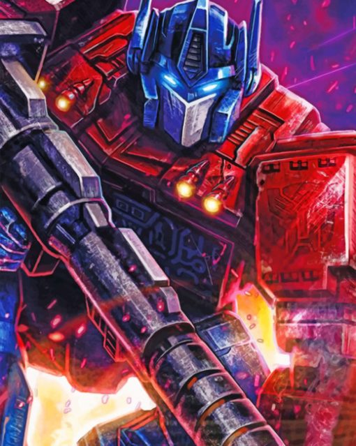 Aesthetic Optimus Prime paint by numbers
