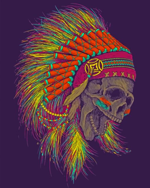 Native Skull Paint by numbers