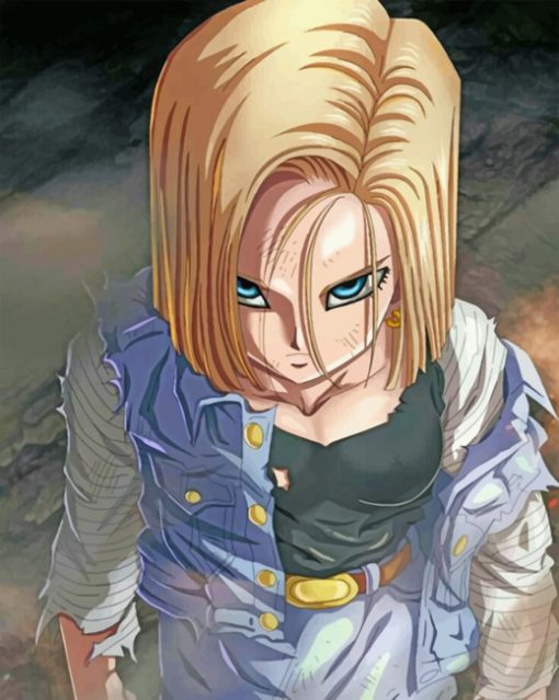 Android 18 - Paint By Number - Num Paint Kit