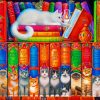 Nerdy Cat Charles Wysocki paint by numbers