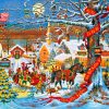 Christmas Small Town paint by numbers
