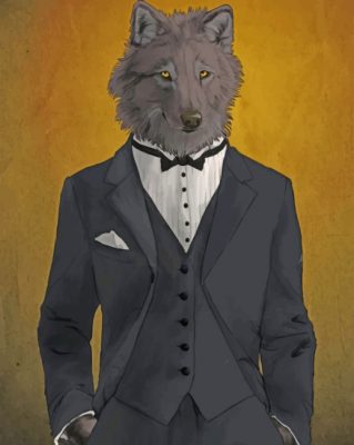 Classy Wolf paint by numbers