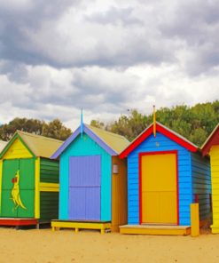 Australian Beach Hut Paint by numbers