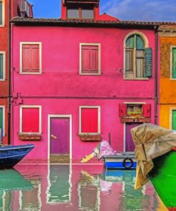 Colorful Houses Piant by nuumbers