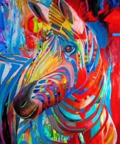 Colorful Zebra Paint by numbers