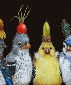 Crazy Birds Paint by numbers