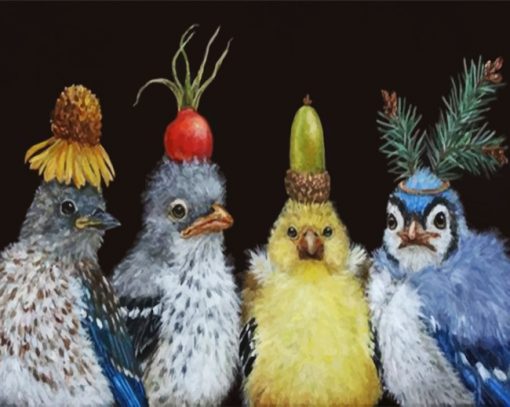 Crazy Birds Paint by numbers