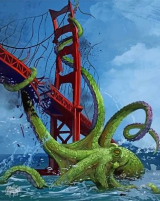 Cthulhu And Bridge paint by numbers
