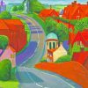 David Hockney Landscape paint by numbers