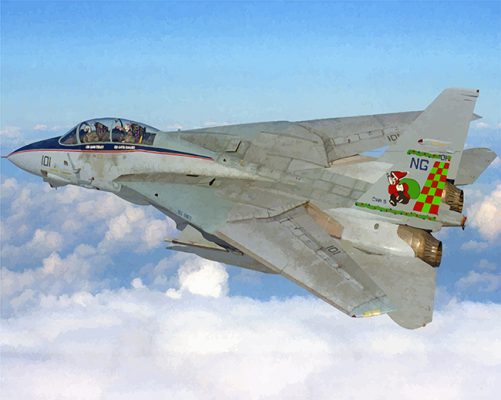 F14 Airplane Paint by numbers