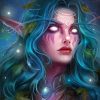 Female Night Elf Paint by numbers