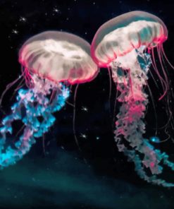 Galaxy Jellyfishes paint by numbers