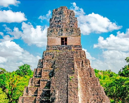 Guatemala El Peten Tikal Ruins paint by numbers
