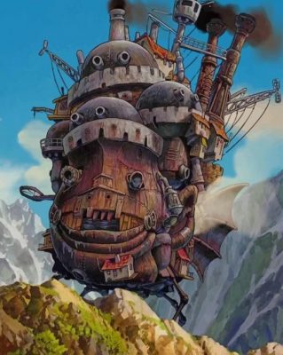 Howls Moving Castle Studio Ghibli - Paint By Number - Num Paint Kit