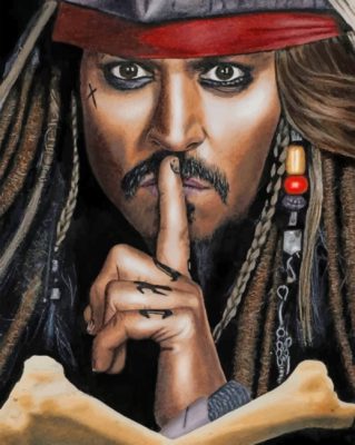 Captain Jack Sparrow - Paint By Number - NumPaint - Paint by numbers