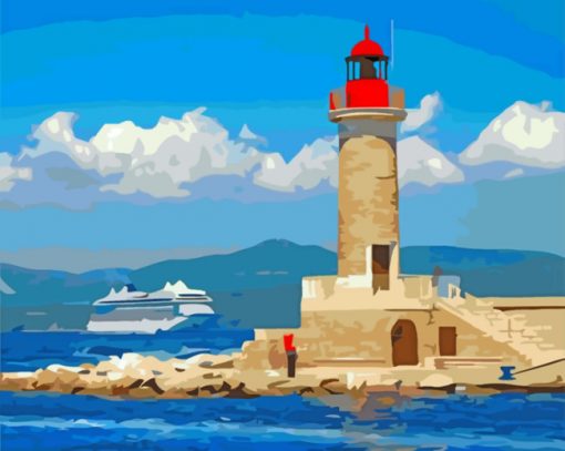 Saint Tropez Lighthouse Paint by numbers