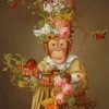 Monkey And Flowers paint by numbers