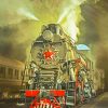 Old Soviet Steam Train paint by numberrs