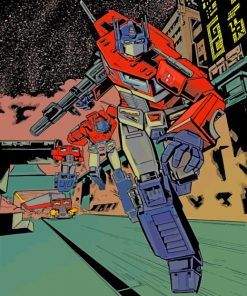Optimus Prime Animation Paint by numbers