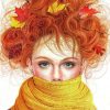 Redhead Woman paint by numbers