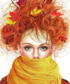Redhead Woman paint by numbers