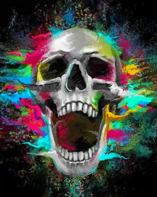 Screaming Skull paint by numbers