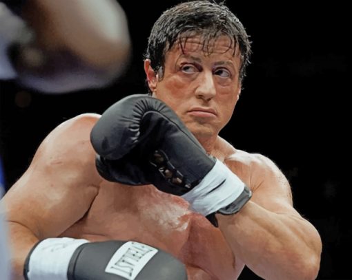 Sylvester Stallone paint by numbers