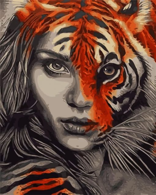 Tiger Woman paint by numbers