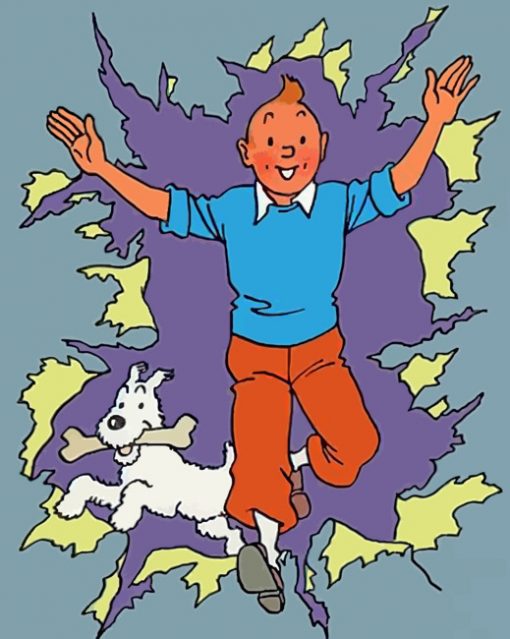 Tintin And His Pet paint by numbers