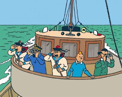 Tintin In The Sea paint by numbers