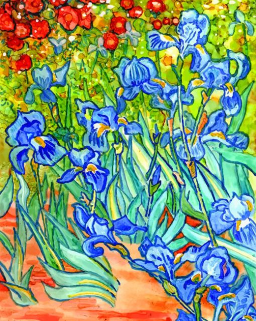Van Gogh Iries Flowers Piant by numbers