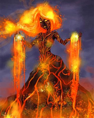 Volcano Woman  Paint by numbers