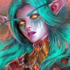 Night Elf paint by numbers