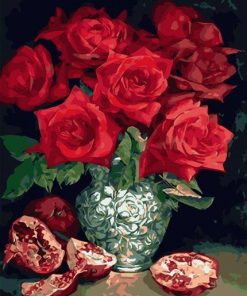 Pomegranate Roses Paint by numbers