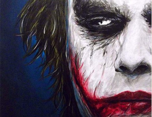 Heath Ledger Joker Face Paint By Number Numpaint Paint By Numbers