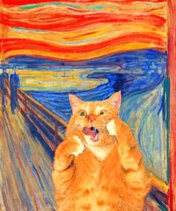 The Scream Cat paint by numbers
