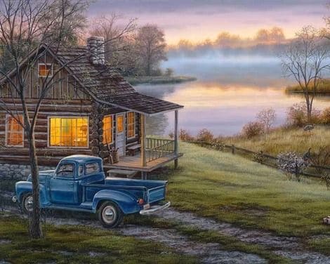 Farm Cabin And Truck Paint by numbers