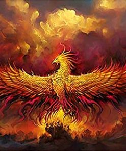 Flame Phoenix paint by numbers
