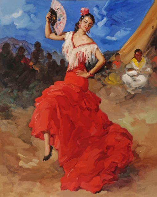 Flamenco Dancer Paint by numbers