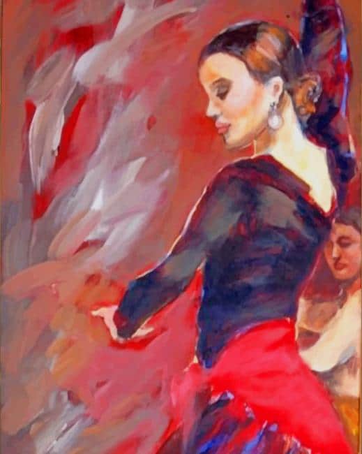 Flamenco Dancer Piant by numbers