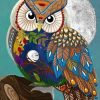 Owl and Full MoonOwl and Full Moon Paint by numbers