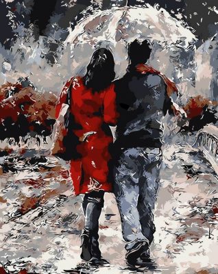 Couples In Metropolitan Station Paint by numbers