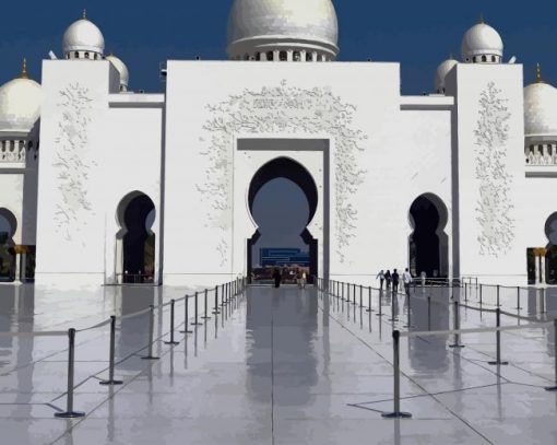 Sheikh Zayed Grand Mosque Abu Dhabi Paint by numbers