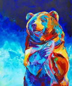 Abstract Colorful Bear Paint by numbers