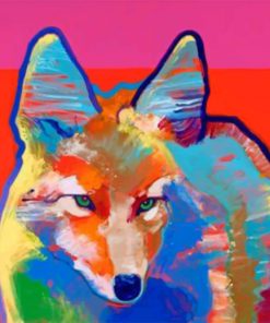 Abstract Colorful Coyote Paint by numbers